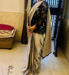 Elegant Draped Saree with Designer Blouse