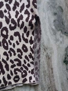 Cheetah Print Woolen Skirt