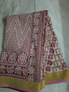 Elegant Printed Saree with Blouse