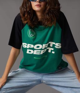 BONKERS CORNER oversized green tee SIZE-M, UNISEX