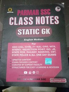 PARMAR SSC CLASS NOTES STATIC GK