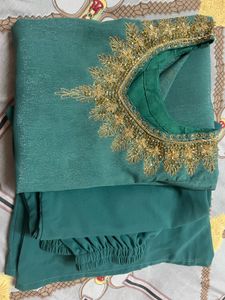 Embroidered Green Kurta