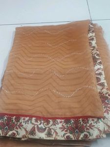 Brown Patterned Scarf