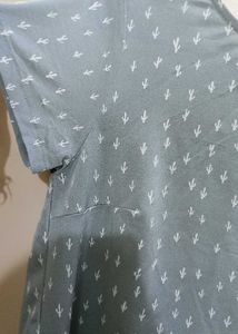 Grey Patterned Top