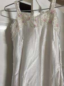 New Satin White Slip Dress