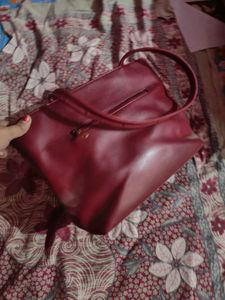 Burgundy Tote Bag