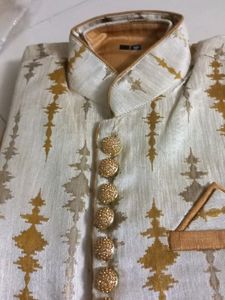 Three Piece Kurta Jacket Set Party Were Set One Time Used Size 38