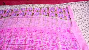 Pink Floral saree
