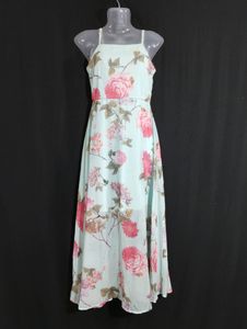 Branded Light Blue Floral Printed Gown Style