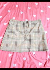 Green Plaid Mini Skirt