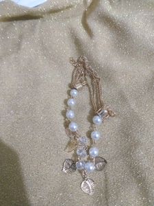 Combo Of Kundan Earring N , Pearl bracelet