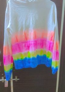 Neon Dyed Hoodie Pattern Top