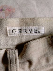 Beige Wide Leg Pants