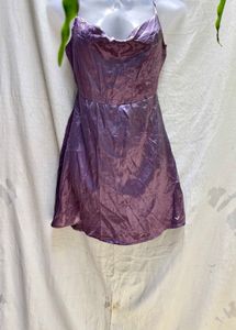 I. SEXY SATIN MINI DRESS