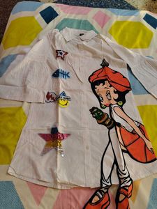 Preety Khoob Embellished White Shirt Drees