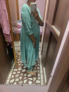 Sea Green Colour Nyra Three Piece Suit Set