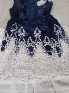 Blue &amp; White Party Dress