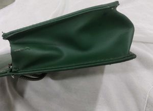 Green Shoulder Bag with Chain