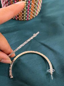 Sparkling Silver Hoop Earrings