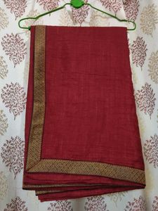 Elegant Maroon Saree♥️