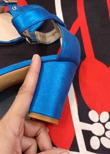 Ajio 3 To 4 Inch Heels Shiny Party Sandals...s