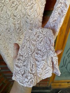 Lace baby pink Bodycon Mini Dress