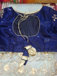 Light Blue Tissue Saree