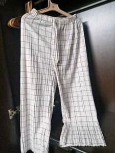 Checkered Wide Leg Pants