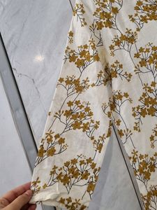 Off White Floral Kurta