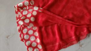 Red Polka Dot Scarf