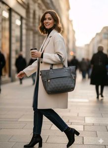 Gray Quilted Tote Bag