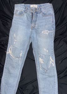 Women’s High-Waist Ripped Distressed Jeans