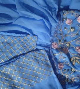 Heavy Embroidered Anarkali Slit Suit