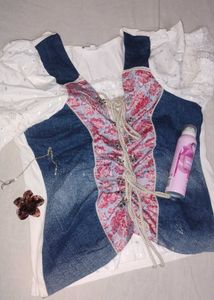 White Coord Set Angel Top (UNUSED)