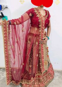Elegant Maroon Lehenga Choli Set