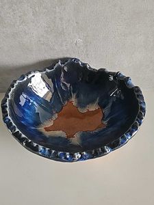 Ceramic Coral Serving Bowl