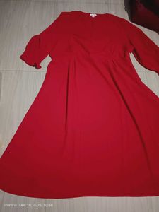 H&amp;MRed Wrap Midi Dress