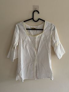 White Square Neck Tunic