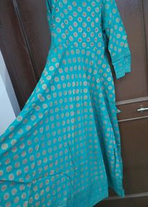 Sky-blue Gawn kurti