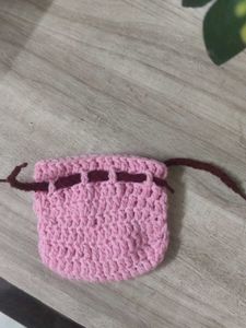 Crochet Drawstring Pouch