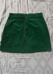 vintage green corduroy miniskirt