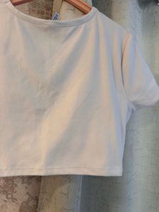 H&amp;M Cream Crop Top, Bust- 36/38
