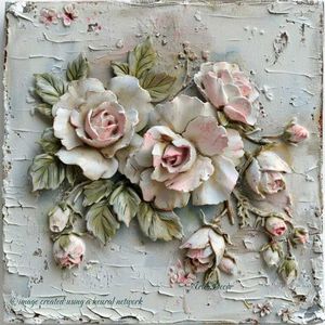 Rose Embossed Decorative Plate