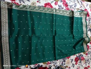 Pure Green Banarasi Silk Saree