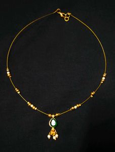 Green Stone Pendant Necklace