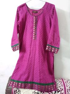 Bright Pink Kurta