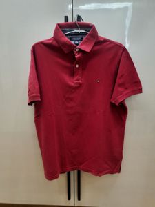 Red Tommy Hilfiger Polo Shirt