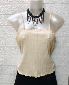 Tops &amp; Dresses For Rs.99 Only/ Cream Spaghetti Top