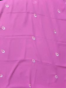 Saree For Women. You Don&#39;t Have To Add Falls As It Was Previously Done. It Is A Simple Pink Colour Saree For Women
