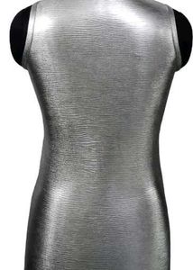 Silver Bodycon Mini Dress